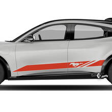 2x Ford Mustang MACH-E MACH E Logo Rocker Panel Stripes Side Door Decal autocollants en vinyle
 2