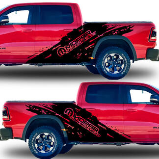 Paire Dodge Ram 1500 GT 2021+ Splash Grunge Mopar Supercharged Truck Vinyl Decal bed Graphic

