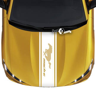Capot Ford Mustang MACH-E MACH E Stripe Logo Lignes de contour Autocollants en vinyle
