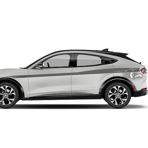 Paire Ford Mustang MACH-E MACH E Garde-boue avant Top Line Stripes Porte latérale Garde-boue arrière Autocollants en vinyle
