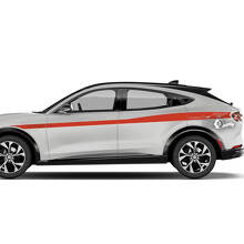 Paire Ford Mustang MACH-E MACH E Garde-boue avant Top Line Stripes Porte latérale Garde-boue arrière Autocollants en vinyle
 2