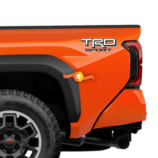 Paire TRD Sport Tacoma Toyota Racing Development Lit Côté Camion Autocollants Autocollants 3 Couleurs
