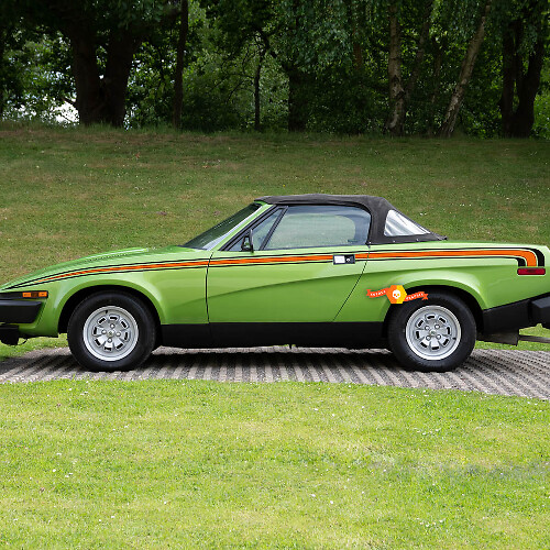 Kit d'autocollants vinyle à bandes latérales style rétro pour Triumph TR7