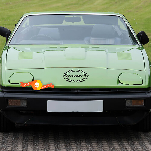 Autocollant Vinyle Logo Couronne Capot Triumph TR7