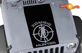 Jeep Wrangler Blackout Zombie Hunter Aim capot vinyle autocollant TJ LJ JK illimité