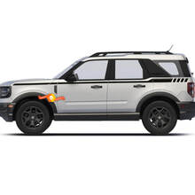 Paire de 2 portes supérieures autocollants à bande latérale pour Ford Bronco
 2
