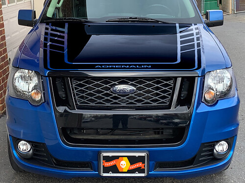 Autocollant de capot pour Ford Explorer Sport Trac Adrenalin 2007 – 2010 SVT V8
