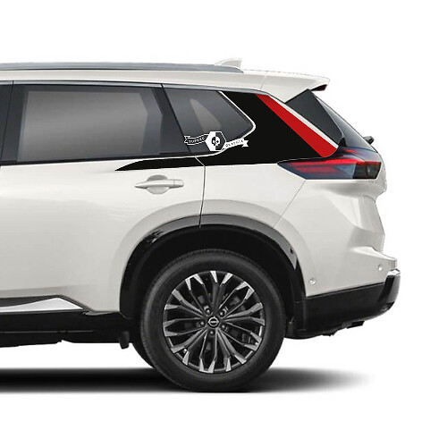 Paire Nissan Rogue Porte Latérale Bascule Panneau Arrière Fender Stripes Autocollant Vinyle Graphique 2 Couleurs
