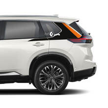 Paire Nissan Rogue Porte Latérale Bascule Panneau Arrière Fender Stripes Autocollant Vinyle Graphique 2 Couleurs
 2