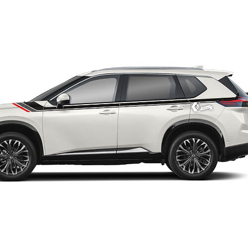 Paire Nissan Rogue Porte Latérale Rocker Panneau Arrière Fender Stripes Autocollant Vinyle Graphique 3 Couleurs
