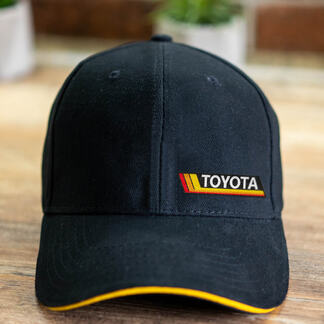 Casquette de camionneur à rayures classiques rétro Toyota, casquette de Baseball avec Logo brodé
