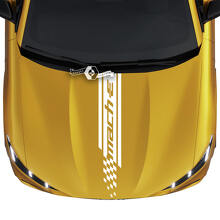 Autocollant à carreaux à rayures pour capot, autocollant en vinyle pour Ford Mustang MACH-E MACH E
 3