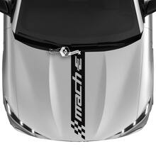 Autocollant à carreaux à rayures pour capot, autocollant en vinyle pour Ford Mustang MACH-E MACH E
 4