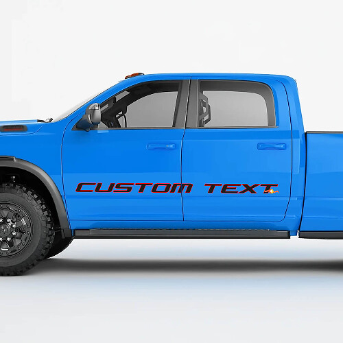 Kit de décalcomanies vinyle lettrage personnalisé pour porte latérale Dodge Ram Power Wagon