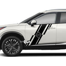 Paire d’autocollants de garde-boue arrière de porte latérale Nissan Rogue en vinyle graphique
 3