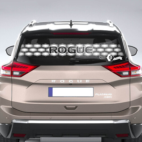 Décalque de vitre arrière pour Nissan Rogue Logo Autocollant vinyle graphique
