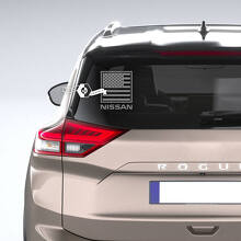 Nissan US USA drapeau américain patriotique fenêtre arrière vinyle autocollant autocollant graphique
 2