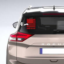 Nissan US USA drapeau américain patriotique fenêtre arrière vinyle autocollant autocollant graphique
 3