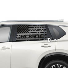 Nissan Rogue USA Drapeau Côté Fenêtre Arrière Vinyle Autocollant Graphique
 3