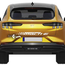 Autocollant à rayures à carreaux arrière pour Ford Mustang MACH-E MACH E, autocollant en vinyle
 6