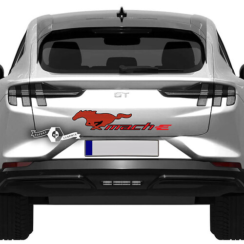 Autocollant de cheval arrière pour Ford Mustang MACH-E MACH E, autocollant en vinyle
