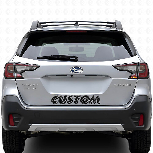 Autocollant en vinyle personnalisé style topographique pour hayon de coffre Subaru Outback