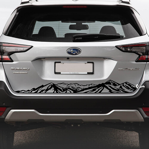 Autocollant en vinyle pour hayon arrière Mountain Range pour Subaru Outback