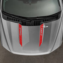 Ford F-150 2021-2024 Large capot Spear Stripes Carte topographique Conception Autocollants en vinyle Décalcomanies
 2