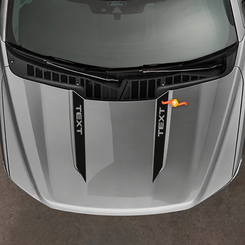 Musclecar truck truck 2021-2024 Wide Hood Spear Stripes Décalcomanies en vinyle et autocollants graphiques
