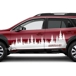 Subaru Outback Portes latérales Arbres Vinyle Autocollant Autocollant Graphique
