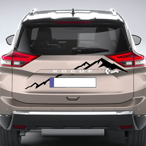 Montagnes Nissan Rogue Pare-chocs arrière Vinyl Decal Autocollant Graphique
