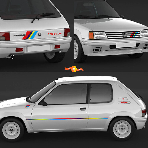 Kit de bandes décoratives Peugeot 205 Rallye Autocollants en vinyle
