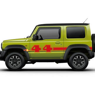 2X Suzuki JIMNY 4x4 Color Stripes Portes latérales autocollant graphique
