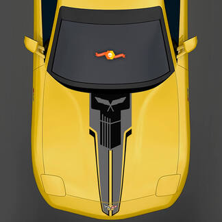 Chevrolet Corvette C5 2 couleurs Rayures avec autocollants Jake Skull Decals
