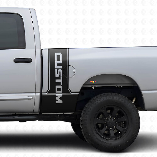 Kit de Déco Vinyle Bande Latérale Arrière CastomLettering pour Dodge Ram Power Wagon