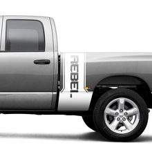 Autocollant Bande Graphique Lettrage Rebel Arrière Latéral Pour Dodge Ram Power Wagon 2