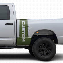 Kit de Déco Vinyle Bande Latérale Arrière CastomLettering pour Dodge Ram Power Wagon_3