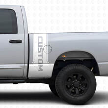 Kit de Déco Vinyle Bande Latérale Arrière CastomLettering pour Dodge Ram Power Wagon_5