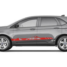 2x Side Mountains Ford Edge Doors Vinyl Stripes corps décalque vinyle graphique autocollant 3
 2