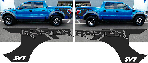 Autocollants en vinyle style Raptor pour garde-boue arrière Musclecar F-150