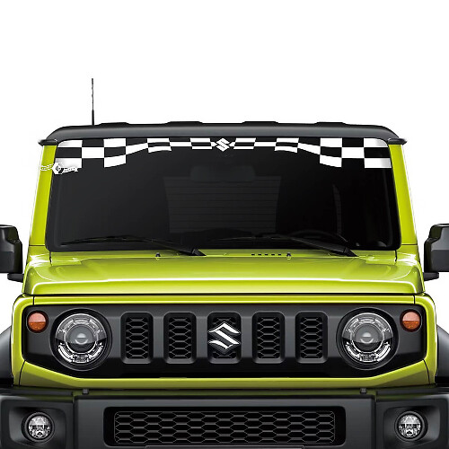 Suzuki JIMNY Pare-brise Checkered Flag autocollant graphique autocollant
