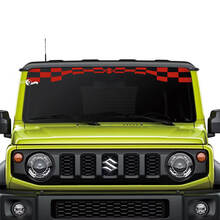 Suzuki JIMNY Pare-brise Checkered Flag autocollant graphique autocollant
 2