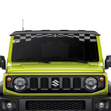 Suzuki JIMNY Pare-brise Checkered Flag autocollant graphique autocollant
 3