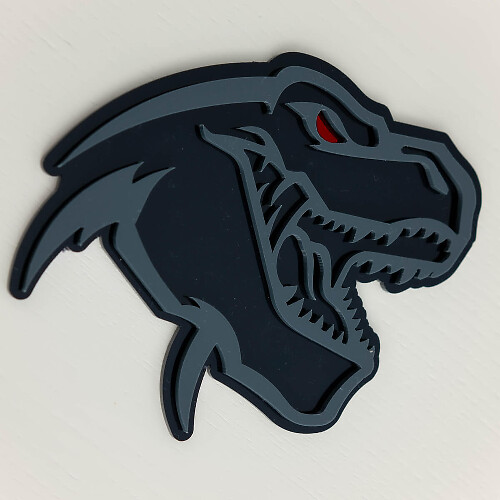 Badge 3D Badges Fender Emblème TRX Dinosaure Dodge Yeux Rouges
