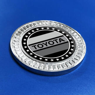 Badge 3D Toyota Vintage Stars TRD, emblème en métal et aluminium
 1