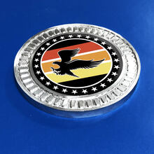Badge 3D Vintage aigle à tête blanche étoiles, emblème en métal et aluminium
 2