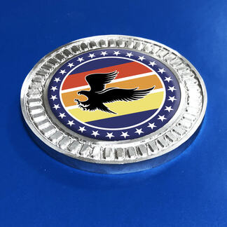 Badge 3D Vintage aigle chauve étoiles métal aluminium emblème 2
 1