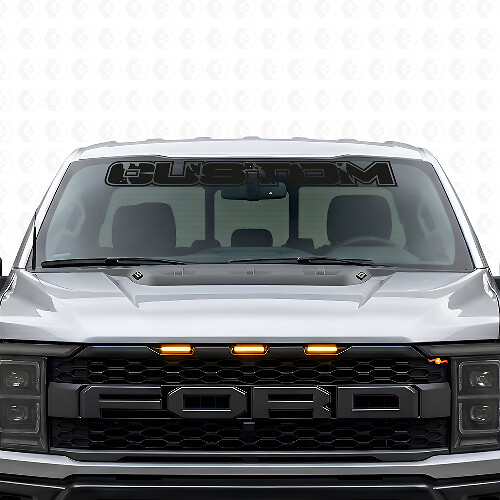 Autocollant en vinyle avec lettrage personnalisé pour pare-brise de muscle car et camion 
