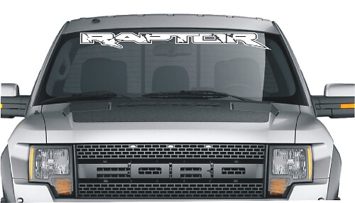 Bannière Autocollante en Vinyle Pare-brise Raptor 4.5 x 40 pour Musclecar Camion
