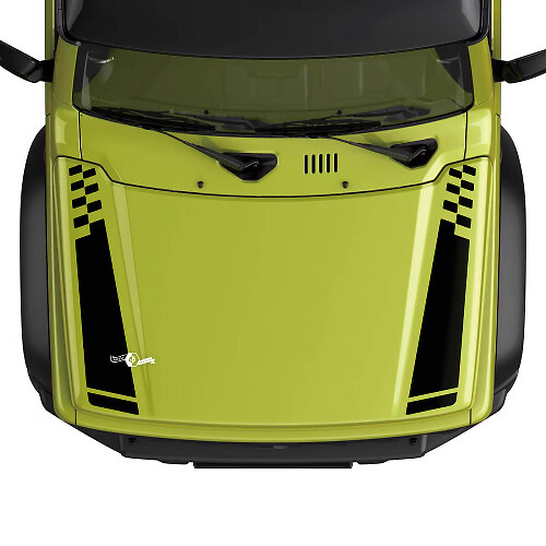 Bandes de capot à damier Suzuki JIMNY autocollant graphique

